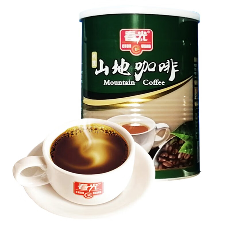 春光山地咖啡400克x12罐海南特产纯香浓郁兴隆山地咖啡粉早餐固体饮料