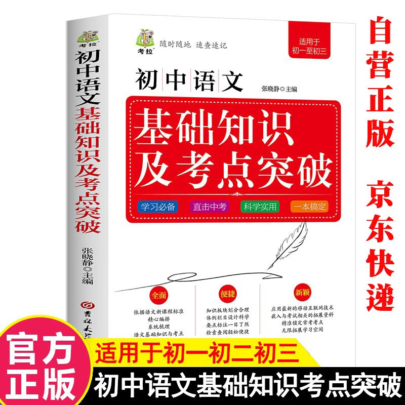 初中语文知识点归纳及考点突破 全国通用 含中考知识清单初中生知识手册必考知识大全初一二三教辅资料