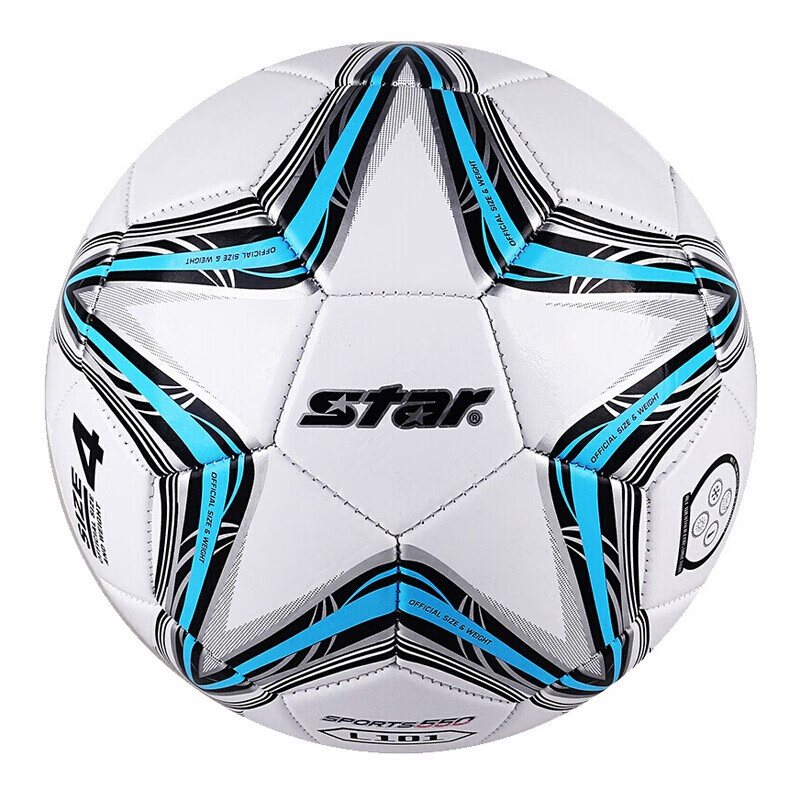 世达（star）SB8234-07 蓝色PVC 机缝 4号 青少年儿童 足球