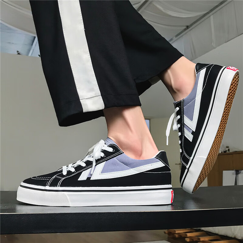 尤柯鸟(yoekbird)男鞋子潮鞋港风帆布鞋男生低帮韩版百搭运动青年休闲