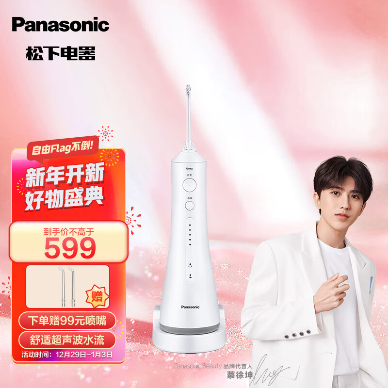 松下 (Panasonic)冲牙器 洗牙器 水牙线  全身水洗  5档可调节水压  EW1511