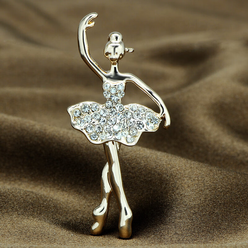 昂比熊公主甜美胸针女芭蕾跳舞小人韩版潮流时装开衫毛衣胸花百搭配