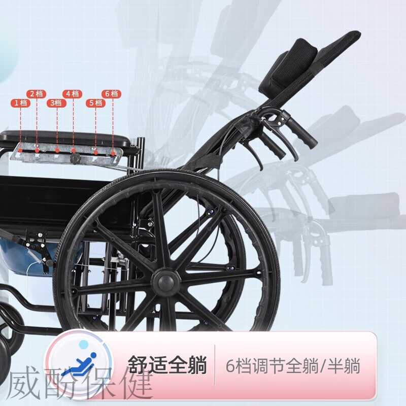 病床护理床可站立 自主全躺轮椅轻便折叠推车能椅多功能护 自主全躺