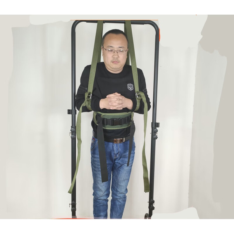 腰椎牵引带家用挂单杠脊椎劳损拉伸器加强自粘式插扣型腰部悬挂带