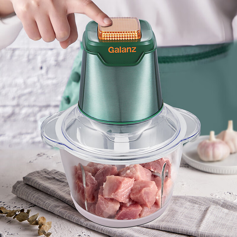 格兰仕(galanz)绞肉机家用电动 不锈钢玻璃多能料理机 绞馅机碎肉打肉