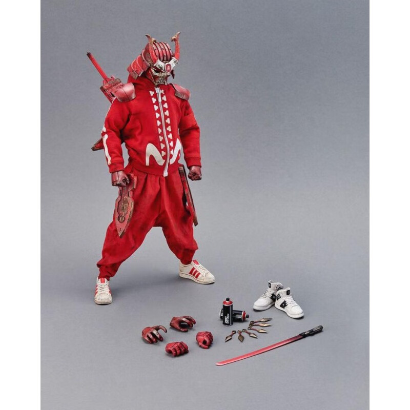 好沐音(haomuyin)新年礼物devil toys 黑泽明之鬼 鬼面武士 红色/黑色
