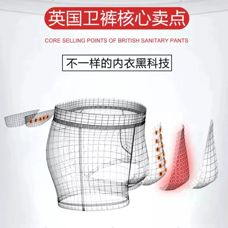 Victor Keith英国卫裤男士内裤官方磁石疗能量保健生理裤功能增加大码粗腰裤衩 【威猛新款蓝色】 3条 XL (建议120-140斤)