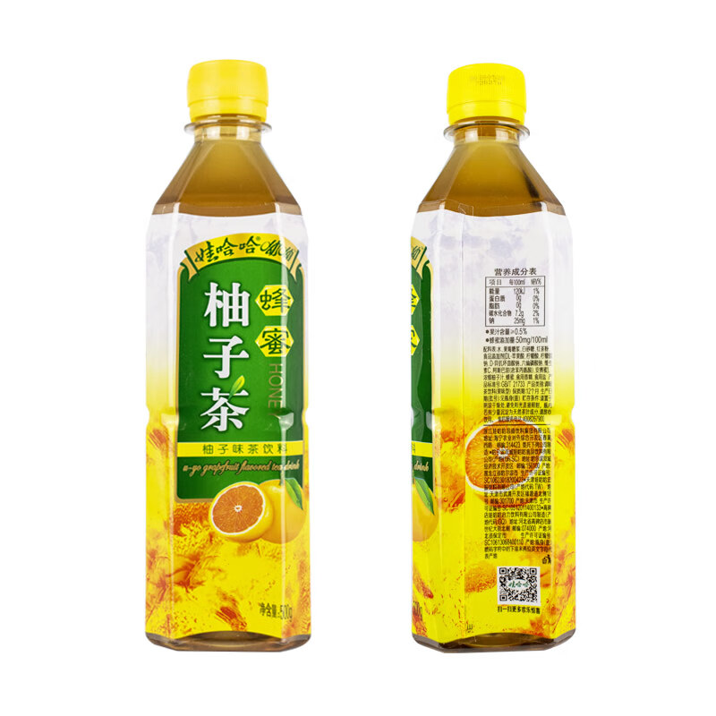 娃哈哈蜂蜜柚子茶饮料500ml*15瓶整箱 北京
