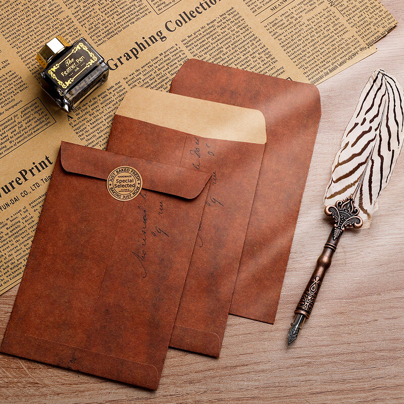 钻兆*复古信纸信封套装文艺大号火漆信封袋日系情侣情书表白手写送