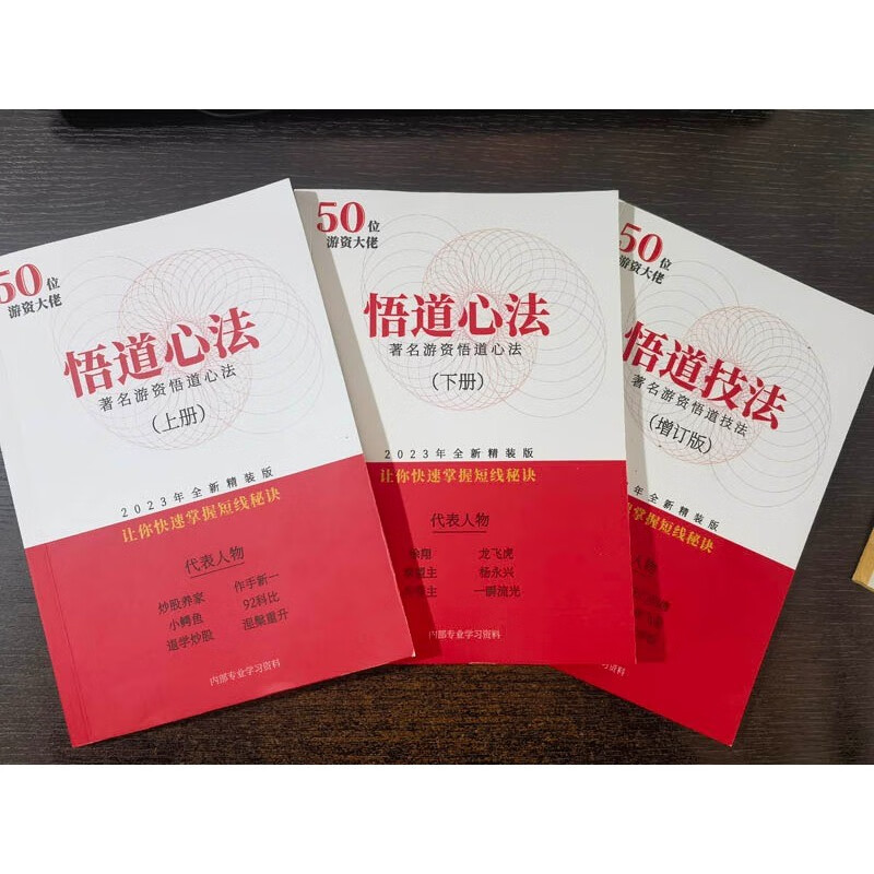2023全新精装版50位一线游资悟道心法语录思维项目培训柚子心法纸质版材料全三册合售