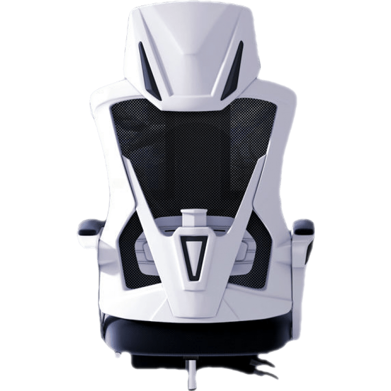 禧龙盛 可躺电脑椅家用办公椅游戏电竞椅子靠背人体工学舒适久坐学生座椅会议椅 白框黑网可躺+乳胶坐垫 尼龙脚