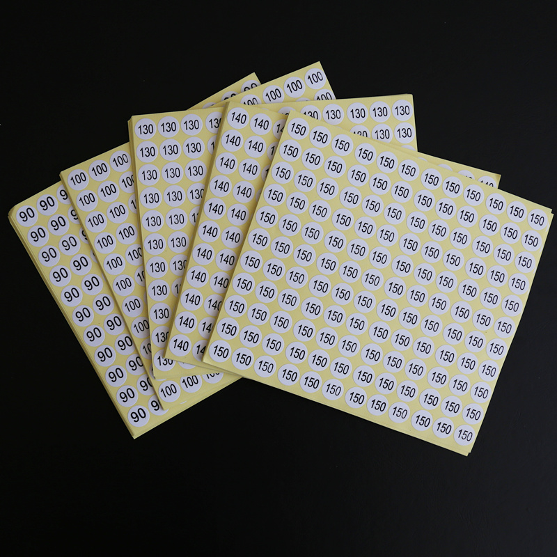 数字贴号码贴 衣服鞋袜尺码标签 圆形序号编号工号不干胶标签贴 数字4