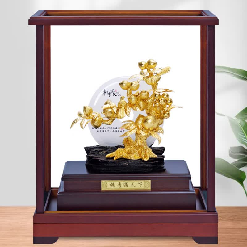 礼意屋大号金箔桃李满天下摆件教师节礼物送老师导师校长纪念品毕业礼品 桃李满天下