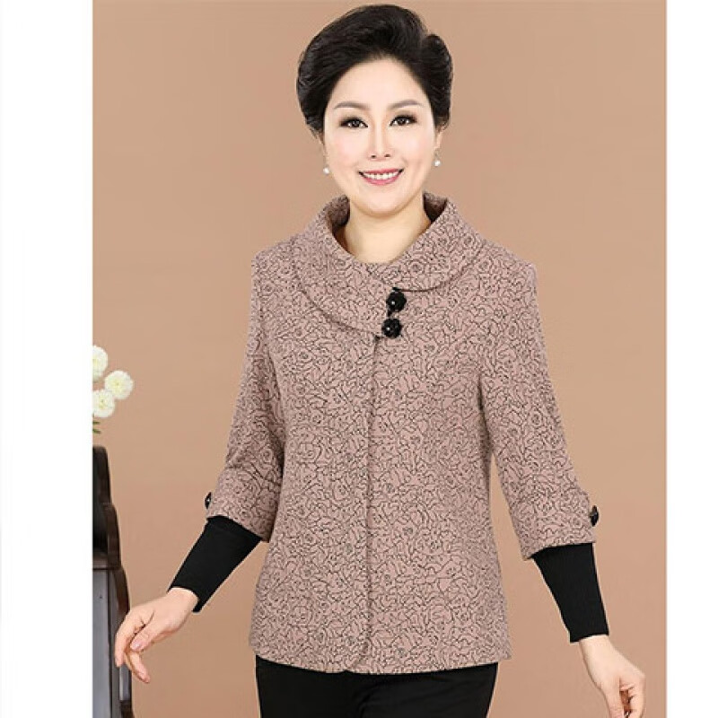 中年女装40-50-60岁妈妈装秋装长袖外套中老年人宽松大码上衣新品