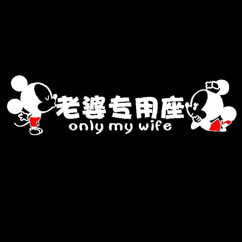 副驾驶老婆专座老婆大人座其他女生请后文字车贴定制媳妇副驾驶小仙女