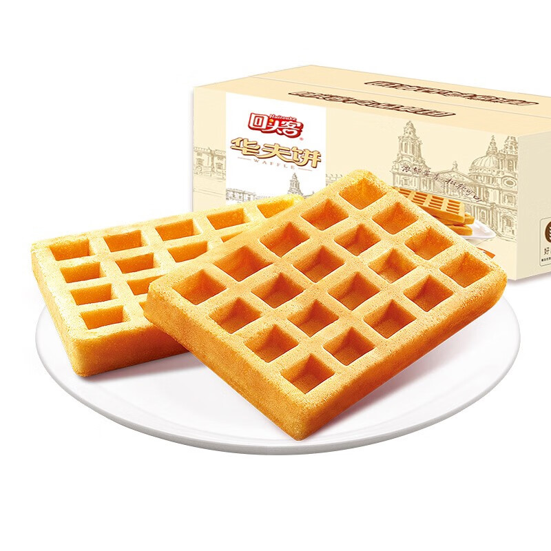 回头客华夫饼鸡蛋糕点心营养早餐食品格子饼干小吃面包干零食大礼包