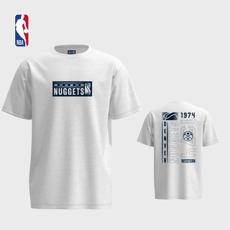 nba掘金队起源系列t恤 男子运动时尚休闲短袖t恤 腾讯体育 m