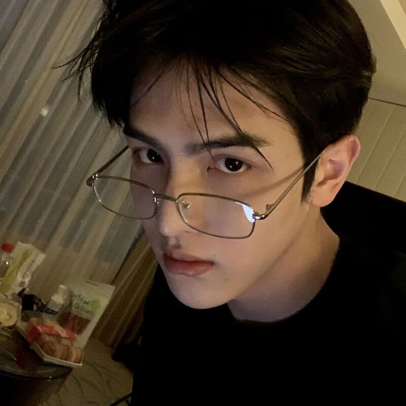 芝雅雨 斯文败类眼镜框男潮ins长方形眼镜可配度数帅气雅痞装饰镜架