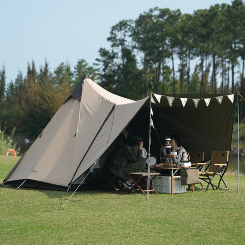 ido维达利多户外精致露营自动印第安带门厅pro遮光防雨防晒公园帐篷