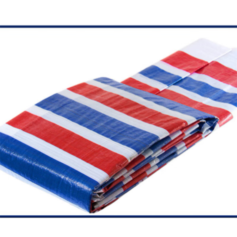 久聚和定制 三色彩条布防水防晒加厚防雨布防水布遮雨布三色彩条布