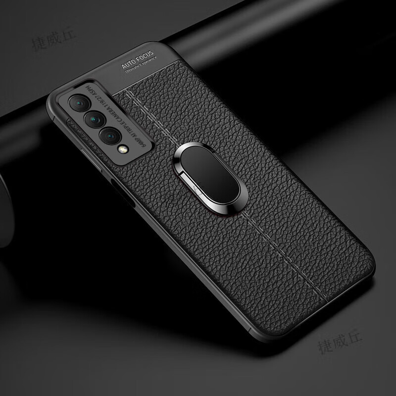睿思派 适用华为nzone s7pro 5G手机壳皮纹SP200磨砂硅胶软智选nzones7pro+ 智选s7pro【磁吸版】酷睿黑+全屏膜