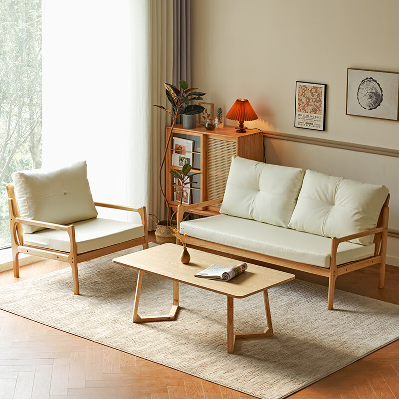 0top18 热销指数 0采缇 德国进口品质日式实木沙发三人小客厅家具现代