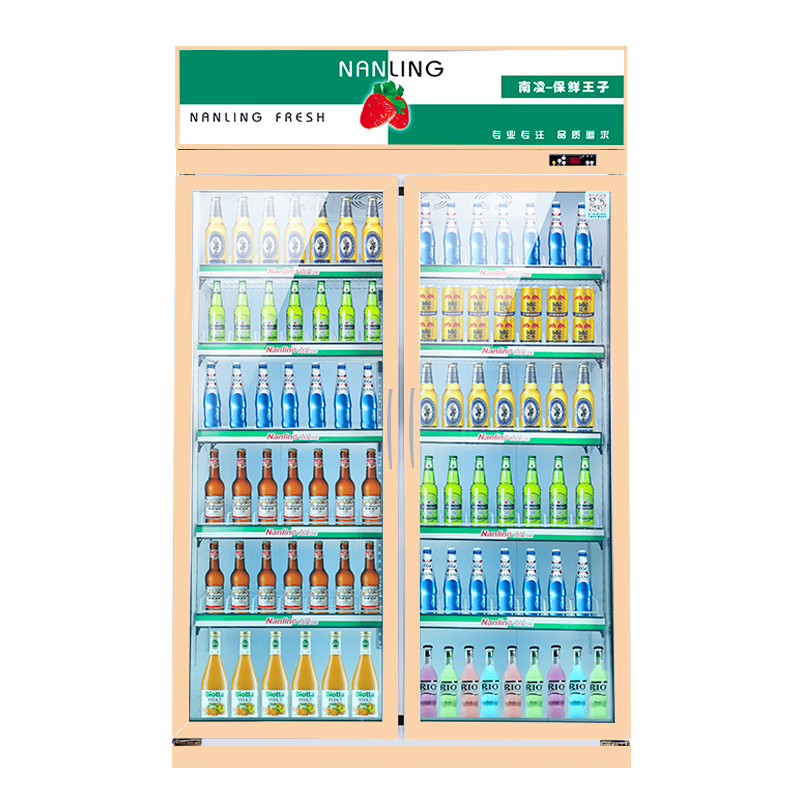 南凌（Nanling）冰柜展示柜商用立式風(fēng)冷冷藏冰柜酒吧大容量冷柜酒水陳列飲料柜蛋糕蔬菜保鮮柜 LG-1100W丨風(fēng)冷無霜丨全銅管丨長1.3米