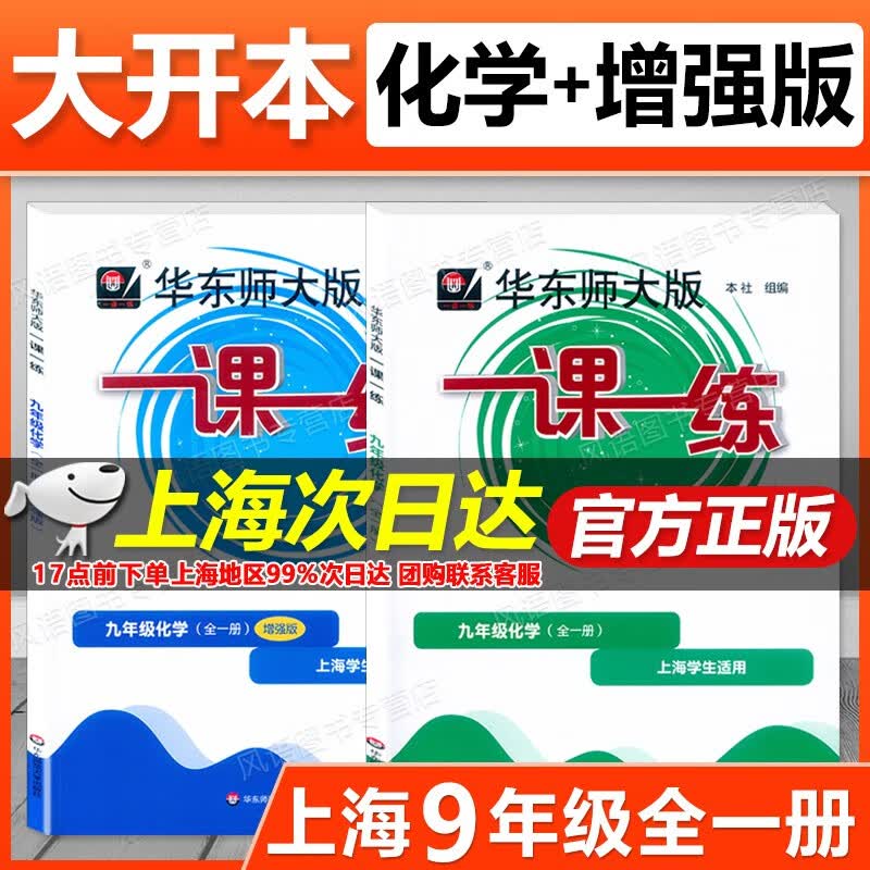 2023新版 上海华东师大版 一课一练 化学 普通版+增强版 九年级/9年级 全一册上下册 大开本 沪教版上海教材配套 含参考答案