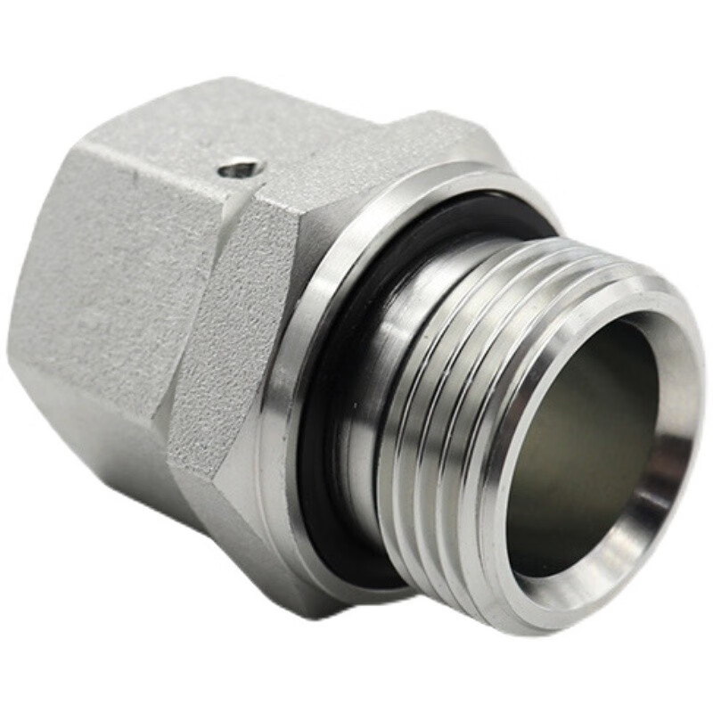 液压卡套接头英管螺纹胶垫密封柱端 公制螺纹24°锥