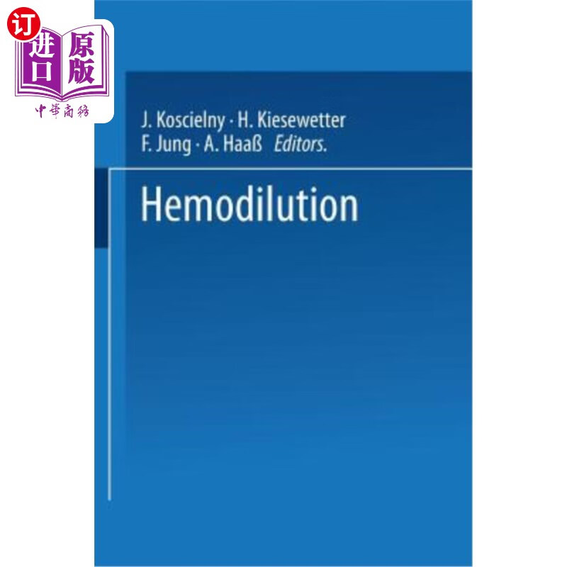海外直订医药图书hemodilution 血液稀释