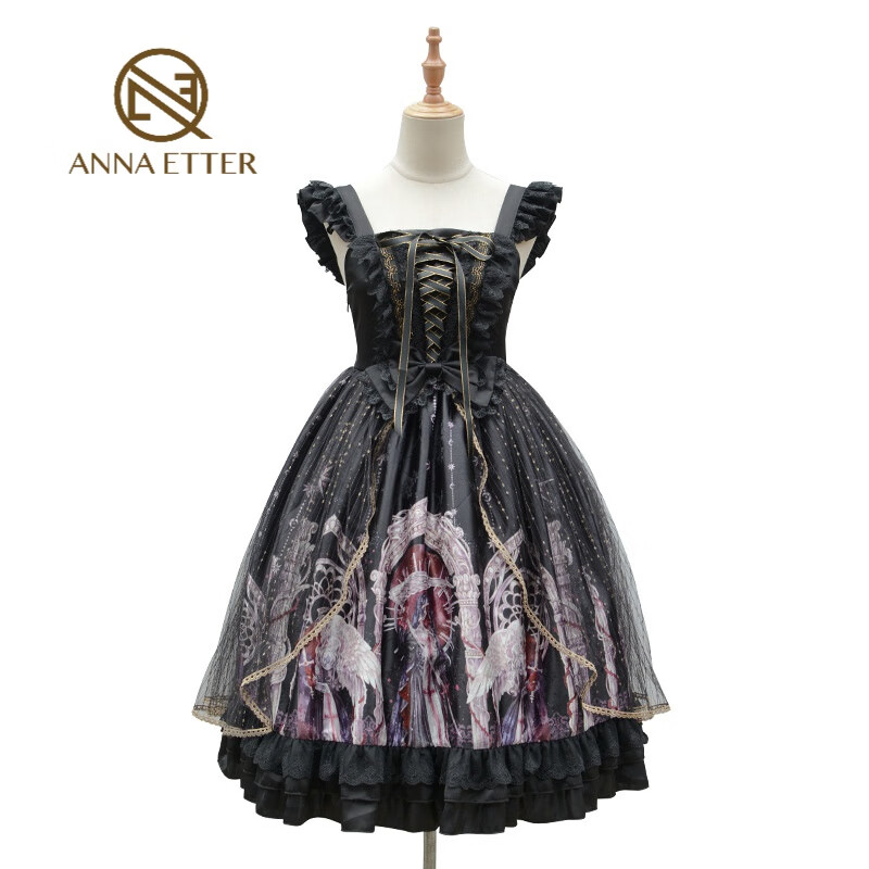 anna etter轻奢潮牌冬季洛丽塔日常暗黑哥特风lolita套装原创正版万圣