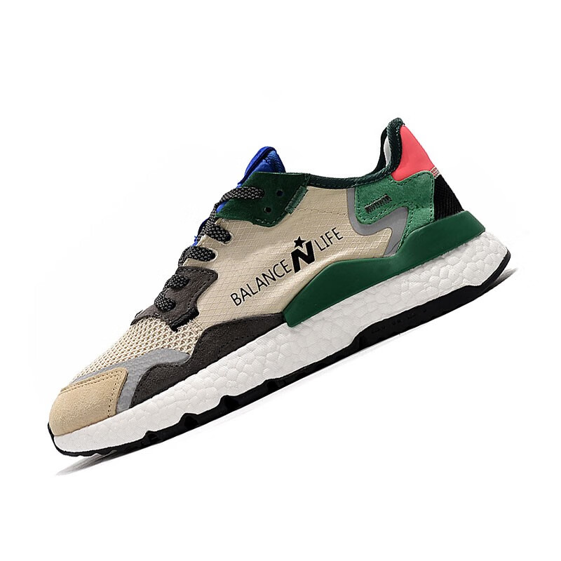 平衡生活(balance life)跑步鞋男透气减震nb男鞋夜行者3m反光真爆复古