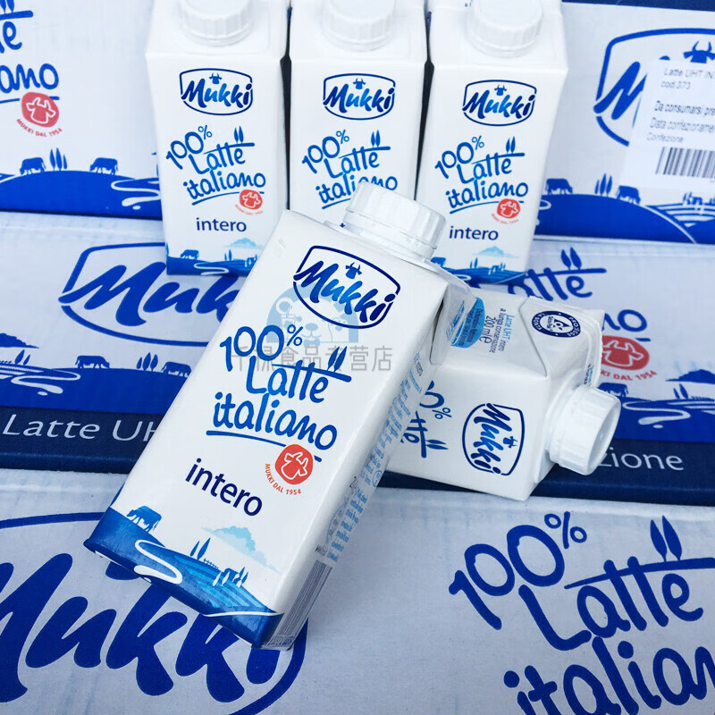 clcey意大利 原装进口 mukki 牧琴全脂 牛奶 成人孕妇 高钙 12瓶