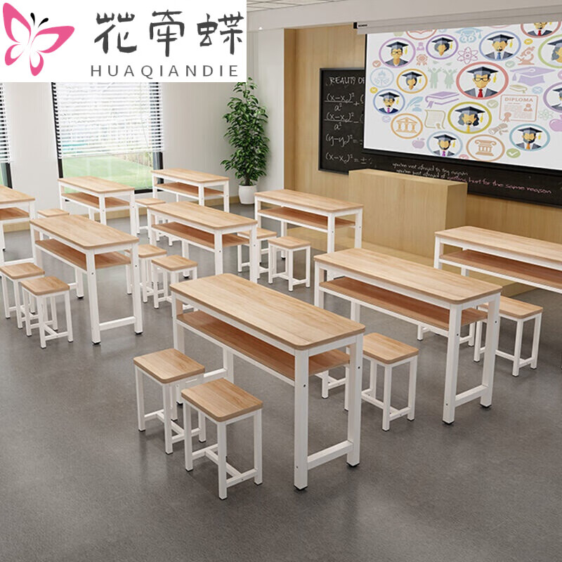学校课桌椅辅导班补习班桌椅培训班教室课桌椅双人学习桌学生小学初中