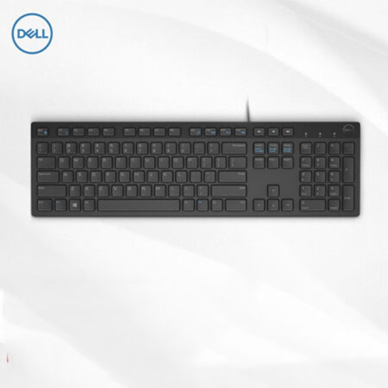 戴尔(dell)有线电脑键盘 办公外设 即插即用 全尺寸 usb接口 多媒体