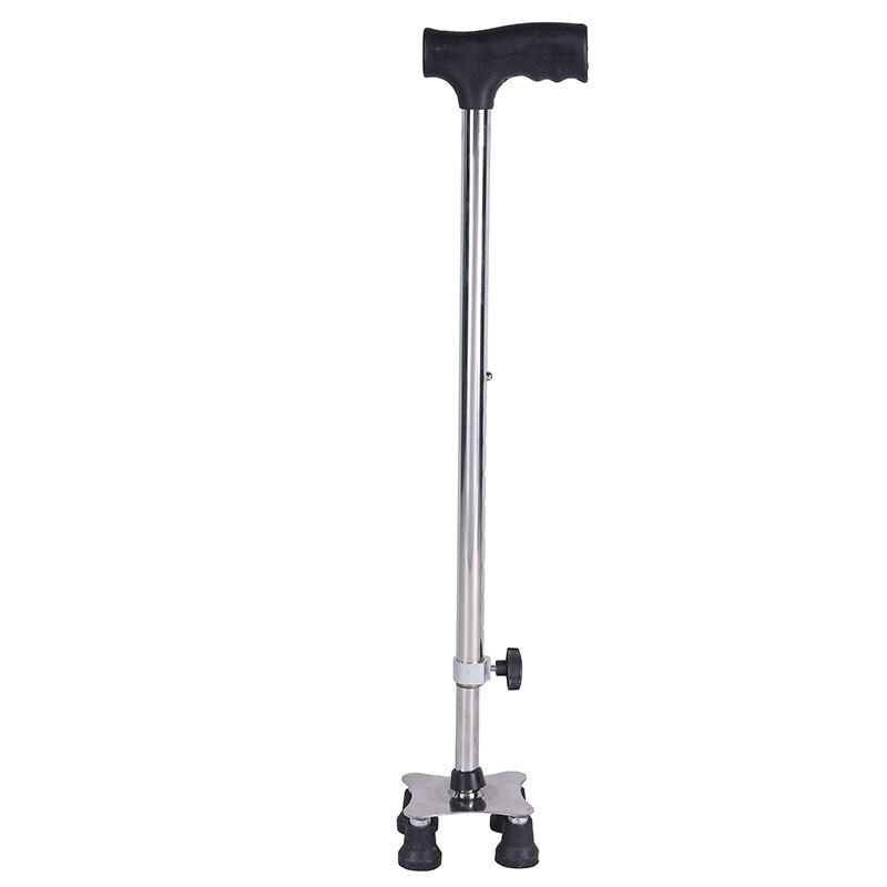 礼达康 拐杖老年防滑四脚伸缩拐棍老人用铝合金多功能手杖轻便四角爪