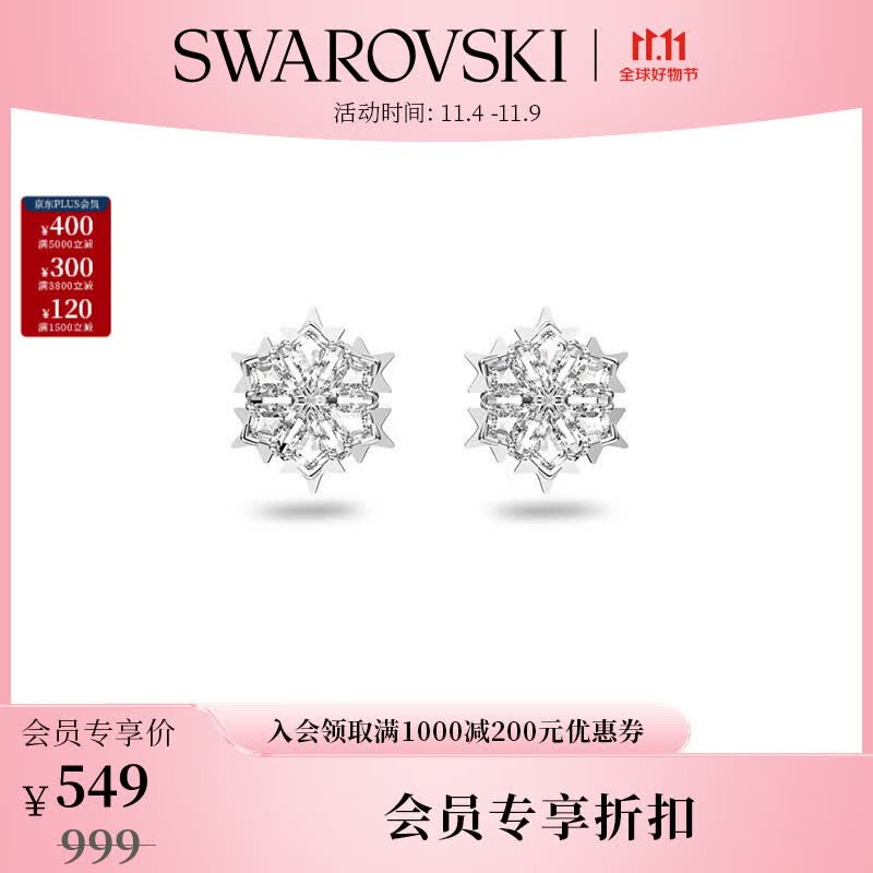 施华洛世奇（SWAROVSKI）【品牌官方直售】施华洛世奇 MAGIC 耳饰轻奢饰品 镀白金色  5627347属于什么档次？