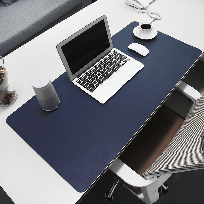 BUBM 鼠标垫超大号办公室桌垫笔记本电脑垫键盘垫办公写字台桌垫游戏家用垫子防水 100*50CM 宝蓝+黄