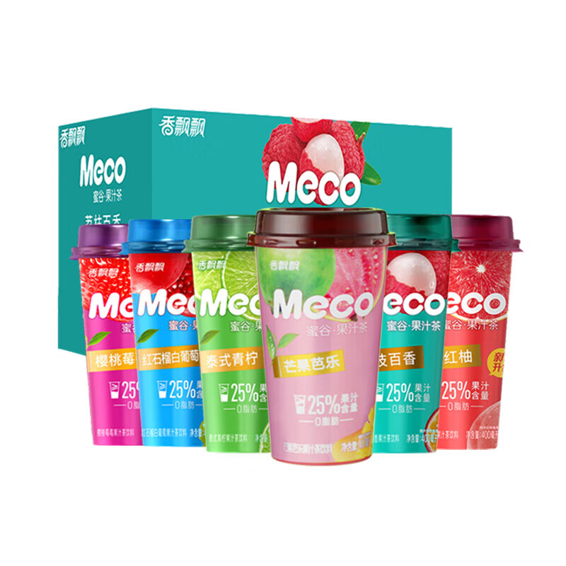 香飘飘蜜谷果汁茶饮料 400ml*15杯装整箱混合装即饮水果茶饮料 【芒果
