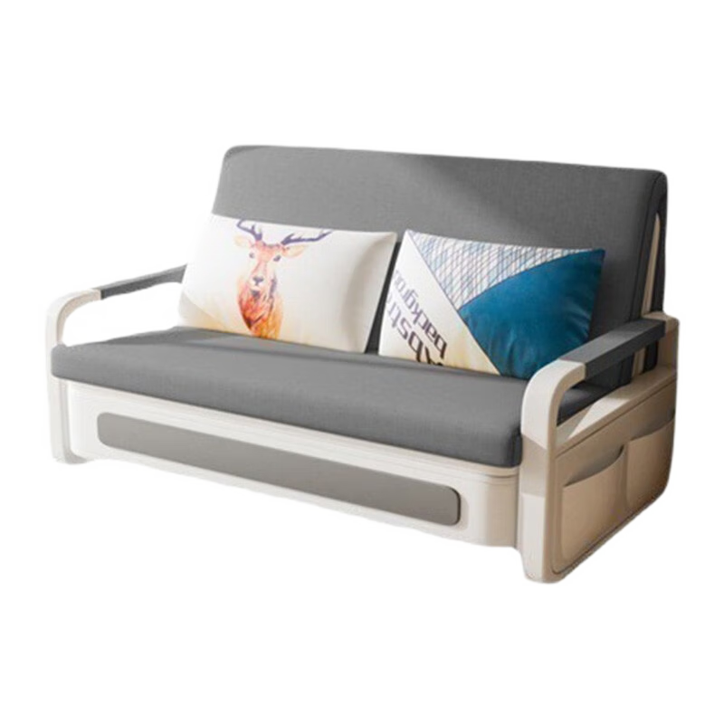 致绪沙发床单人折叠沙发床两用多功能坐卧沙发客厅小户型简易折叠床 0.8*1.9米【海绵款】+1个抱枕 【无储物】