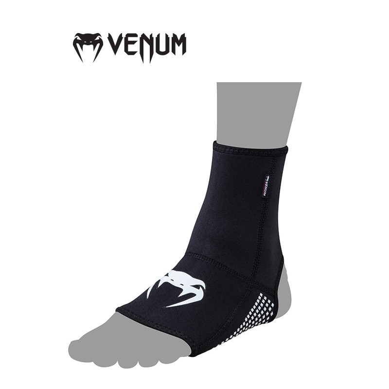 venum毒液 脚套拳击护脚泰拳散打护脚踝脚套防护裸护具男女护踝 黑白
