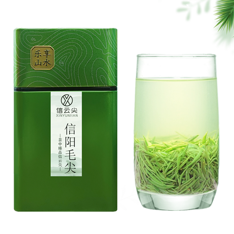 信云尖 茶叶信阳毛尖茶2024新茶明前特级高山嫩芽尖茶叶绿茶100g罐装
