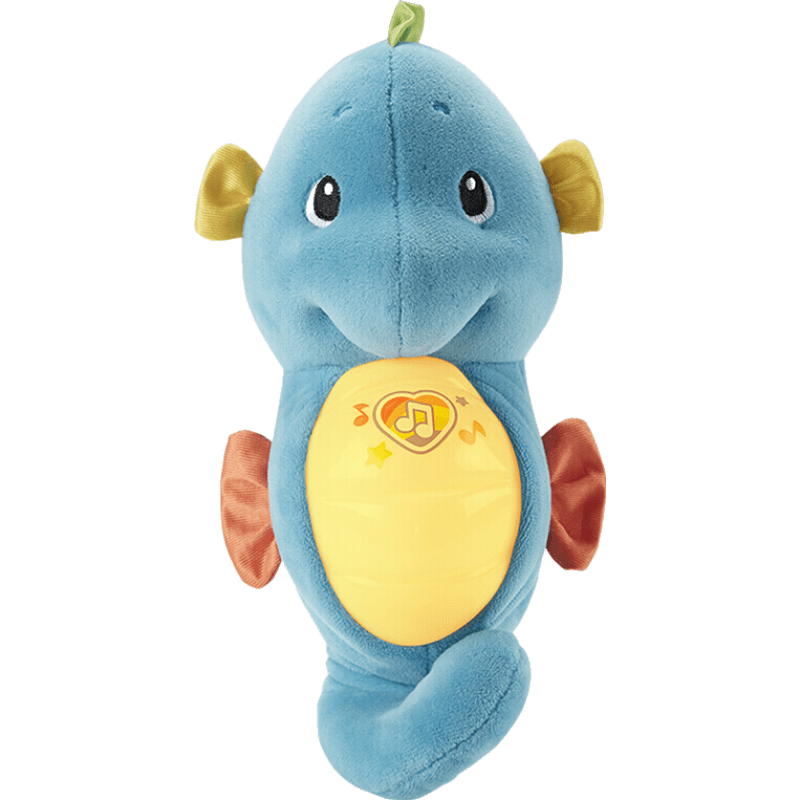 费雪（Fisher-Price）声光安抚玩具新生婴儿毛绒玩具 新版声光安抚海马-蓝色GCK71
