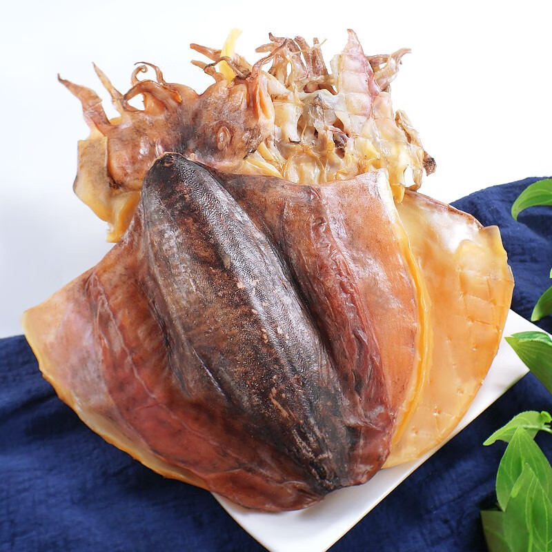大号墨鱼干500g2-3头 淡晒目鱼干乌贼干大只肉厚 北海特产 煲汤滋补海