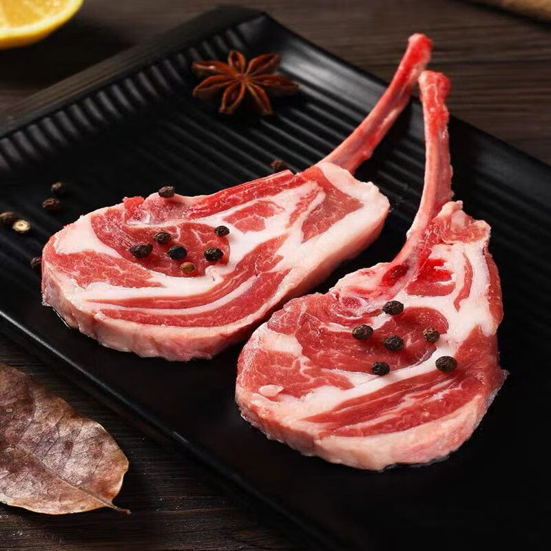 伯贤 国产战斧羊排新鲜法式小切带骨羊排手抓羊肉 【三斤装】精品羊排