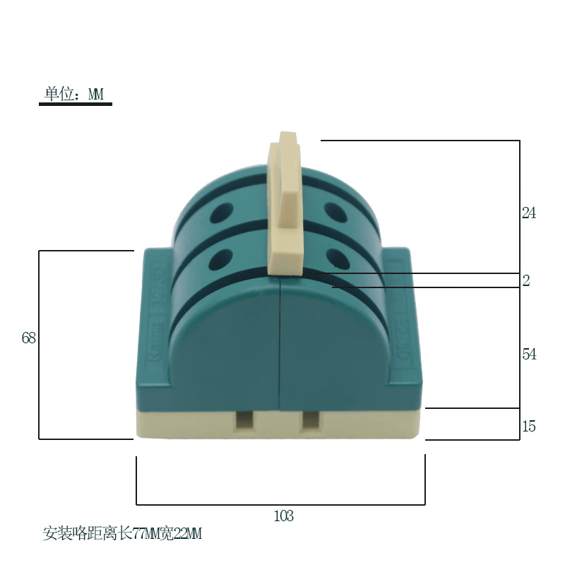 柏木格(bai mu ge)家用32a双向闸刀开关380v空开三相电双投倒顺工业大