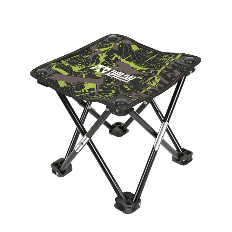 凯速折叠椅便携式小凳子 简易钓鱼椅 户外休闲马扎 多功能小马扎 迷彩绿 XMZ35