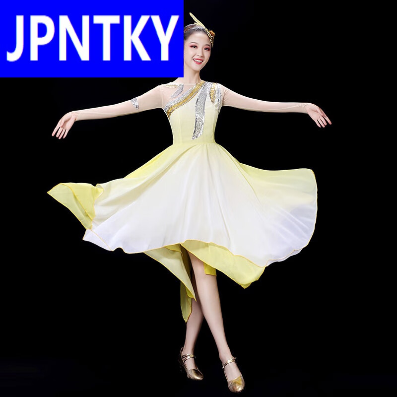 jpntky现代舞演出服女2024新款歌伴舞舞台舞蹈表演服广场舞连衣裙套装