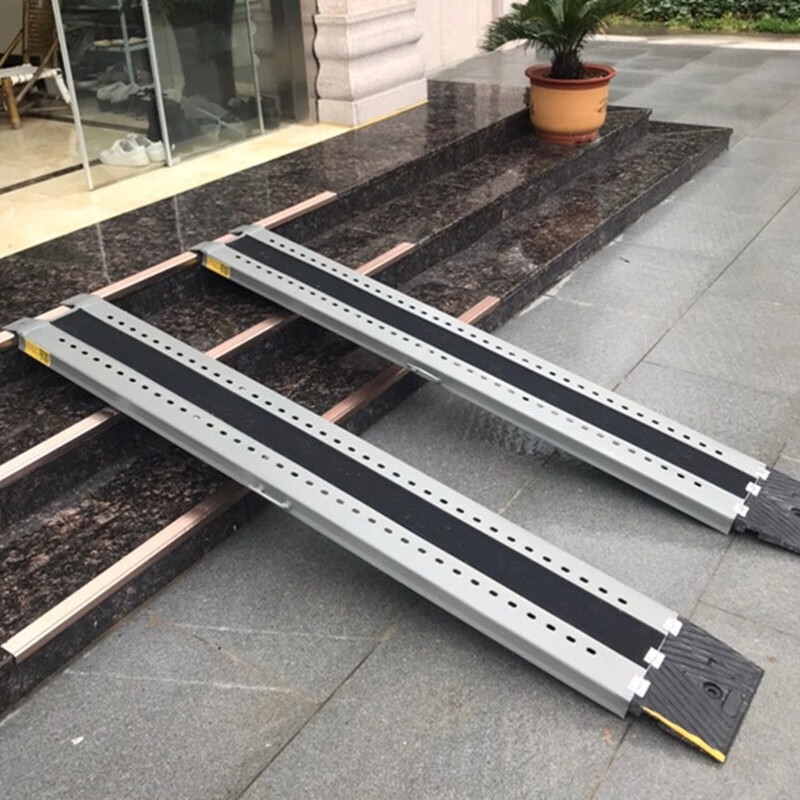 便攜式無障礙樓梯坡道板摩托輪椅自行車上車上樓臺階板斜坡板裝車神器 新1.4米長款單條