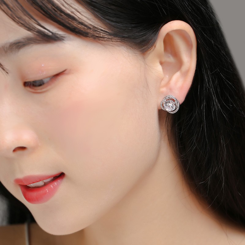 气质百搭耳钉2020年新款潮韩国简约带钻耳环女网红小巧冷淡风耳钉